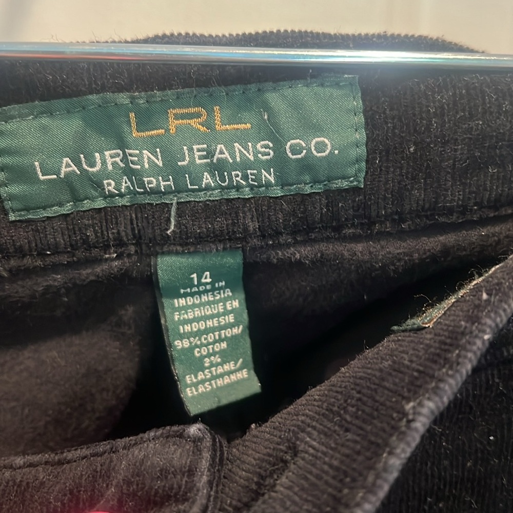 Black velveteen like Ralph Lauren pants - Picture 2 of 4